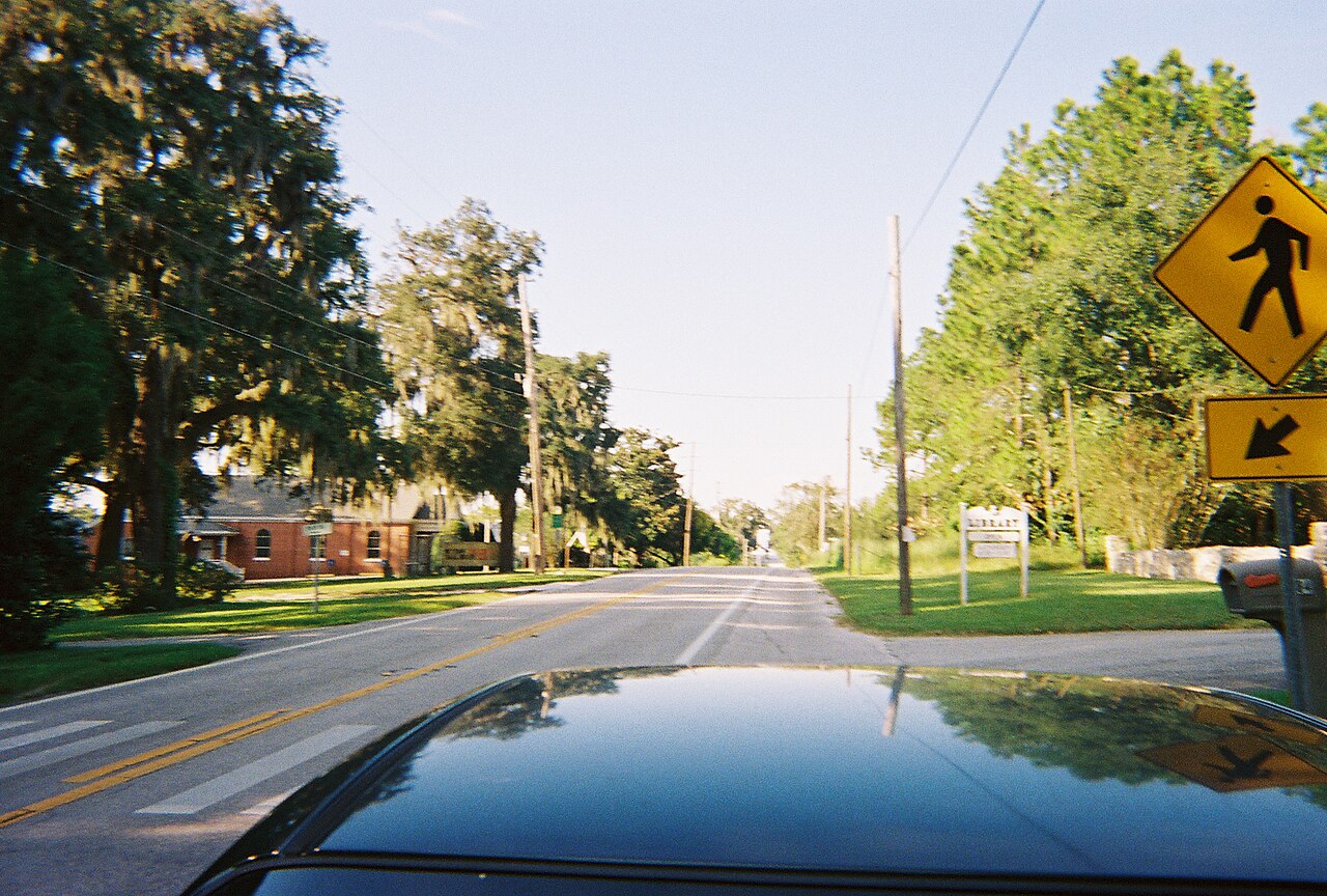 The historic church and library building in Spring Lake, Florida