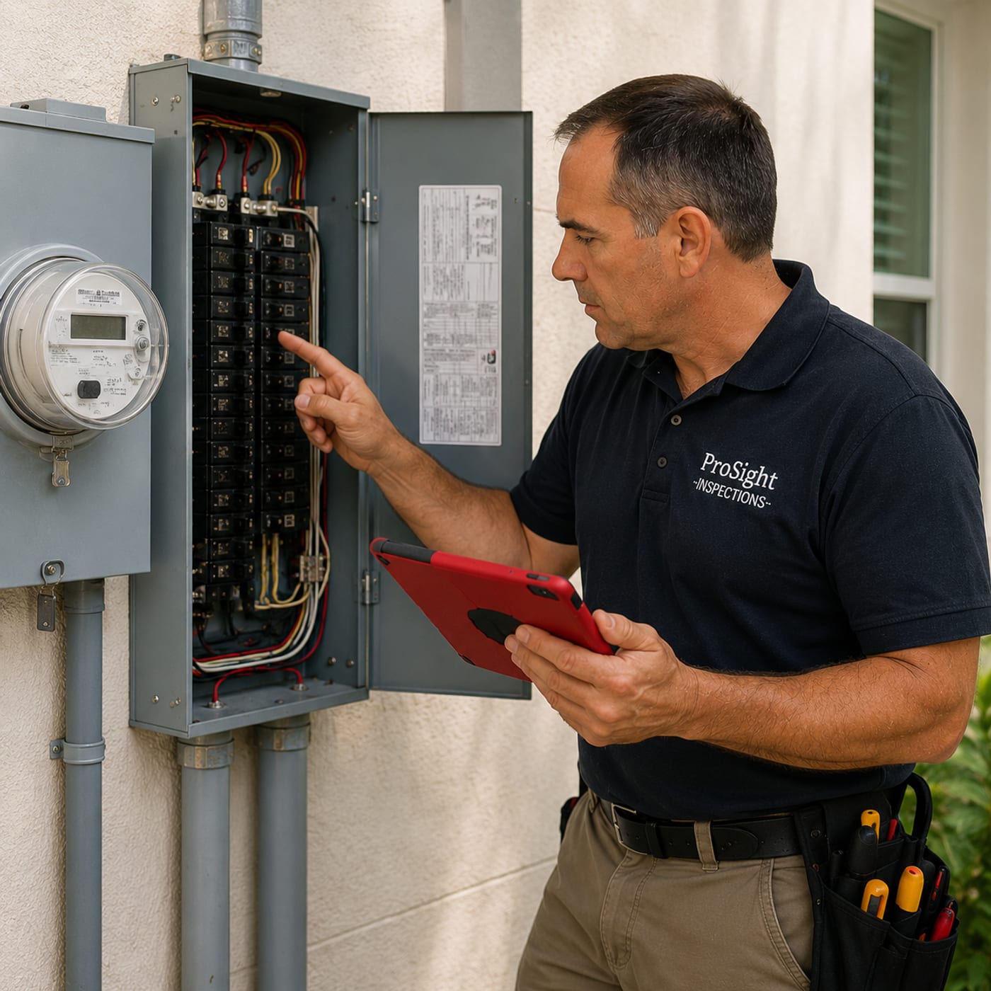 Prosight inspecting an electrical panel