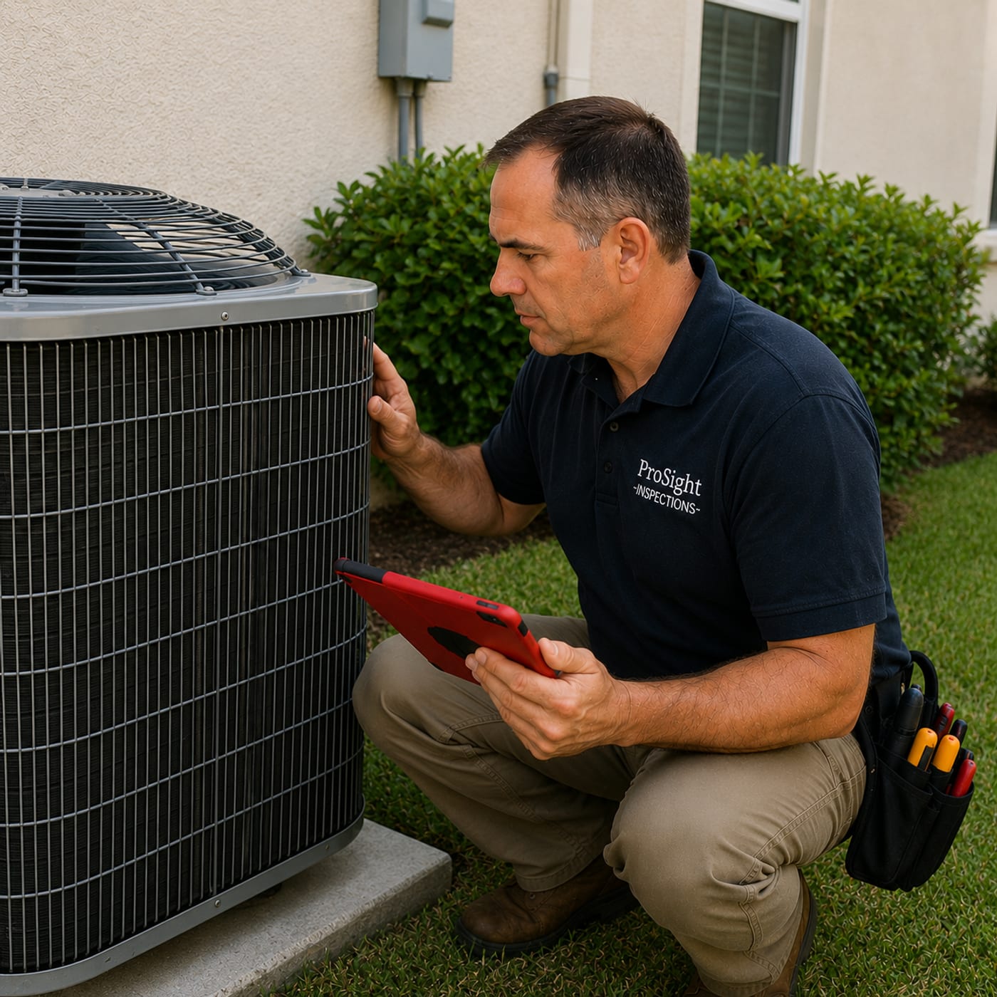 Prosight inspecting an HVAC system